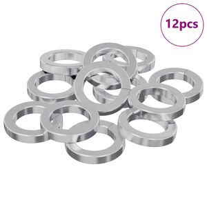 vidaXL Federunterlage 12 pcs Wei&szlig; 13 x 1 mm Eisen