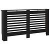vidaXL Heizk&ouml;rperverkleidung Schwarz 152x19x81,5 cm MDF