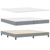vidaXL Boxspringbett mit Matratze mit LED Hellgrau 200 x 200 cm Stoff