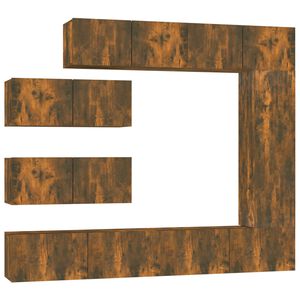 vidaXL 7-tlg. TV-Schrank-Set R&auml;uchereiche Holzwerkstoff