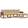 vidaXL Outdoor-Sofagarnitur 4 Stk. Natur und Beige