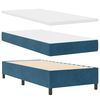 vidaXL Boxspringbett mit Matratze mit Kopfteil Blau 90 x 190 cm Samt