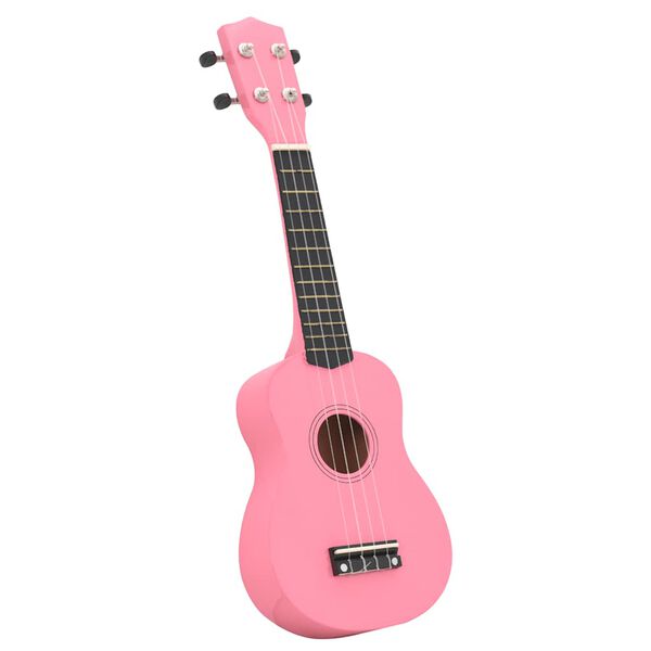 vidaXL Sopran-Ukulele-Set mit Tasche für Kinder Rosa 21"