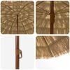 vidaXL Strandparasol Natur 255 x 255 x 255 cm Polyester und Stahl