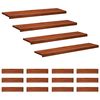 vidaXL Treppenstufen 16 stk. 120 x 30 x 2 cm Braun Massivholz Buche