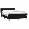 vidaXL Boxspringbett mit Matratze Schwarz 160x220 cm Samt