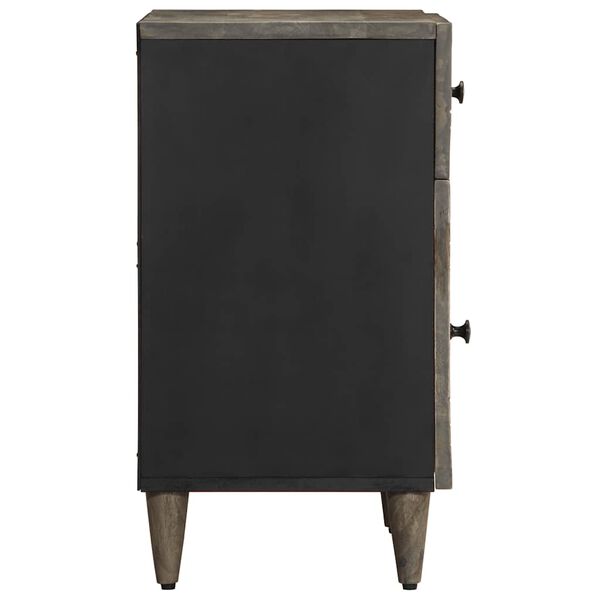 vidaXL Nachttisch Hellgrau 50x33x60 cm Massivholz Mango
