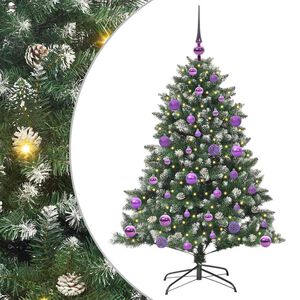 vidaXL K&uuml;nstlicher Weihnachtsbaum mit 150 LEDs mit St&auml;nder Gr&uuml;n 120 cm