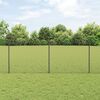 vidaXL Zaun mit Pfosten Grau 1 x 10 m Stahl und PVC