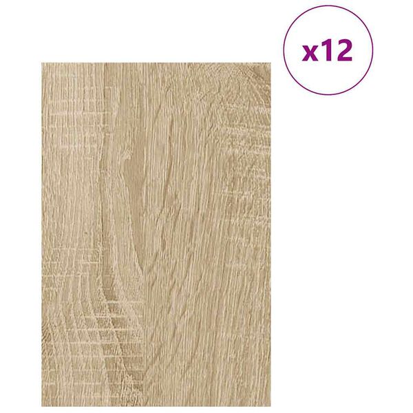vidaXL Dekoplatten 12 pcs Sonoma-Eiche 40 x 60 x 0.27 cm Holzwerkstoff