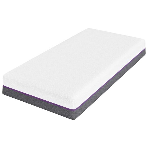 vidaXL Matratze Weiß und Grau 80 x 160 cm Viscoschaum
