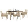vidaXL Garten Essgruppe 5 pcs Beige Poly-Rattan