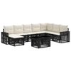 vidaXL Gartensofa-set 9 stk. Schwarz und Cremewei&szlig; Poly-Rattan