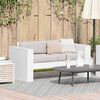 vidaXL Garten-Sofa Weiß 134 x 60 x 62 cm Massives Kiefernholz