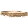 vidaXL Bettrahmen Artisan-Eiche 140 x 190 cm Holzwerkstoff