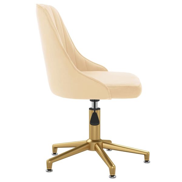 vidaXL Esszimmerstuhl Drehbar Creme Samt