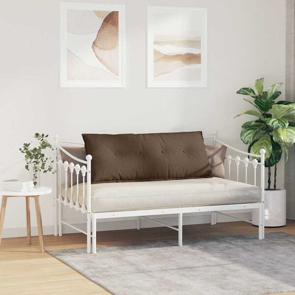 vidaXL R&uuml;ckenkissen Braun 120 x 19 x 50 cm Stoff