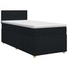 vidaXL Boxspringbett mit Matratze Schwarz 80 x 200 cm Stoff