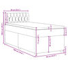 vidaXL Boxspringbett mit Matratze Dunkelbraun 90x190 cm Stoff
