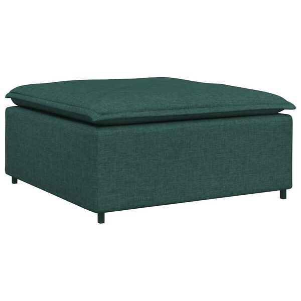 vidaXL Modulares Sofa-Fußhocker-Modul Dunkelgrün 100 x 100 x 48 cm