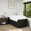 vidaXL Boxspringbett mit Matratze Schwarz 100x200 cm Stoff