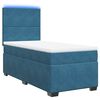vidaXL Boxspringbett mit Matratze Blau 80x200 cm Samt