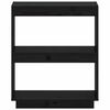 vidaXL Bücherregal Schwarz 60x35x71 cm Massivholz Kiefer