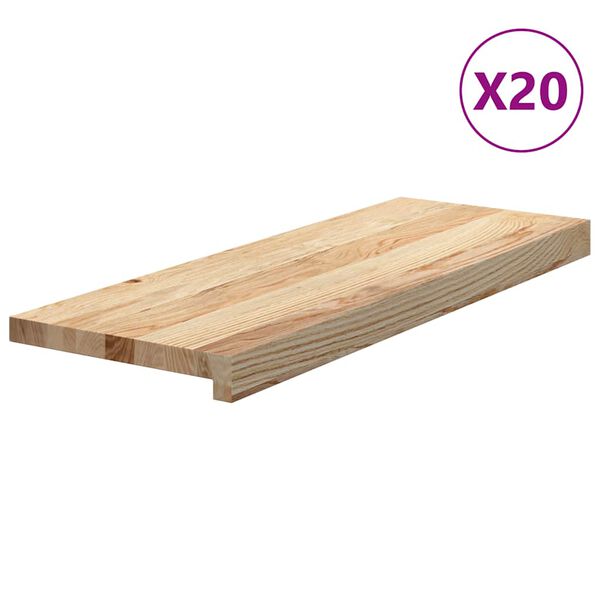 vidaXL Treppenstufen 20 Stk. Unbehandelt 70x25x2 cm Massivholz Eiche