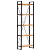 vidaXL B&uuml;cherregal 5 F&auml;cher 60x30x180 cm Akazie Massivholz