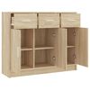 vidaXL Sideboard Sonoma-Eiche 91x28x75 cm Holzwerkstoff