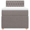 vidaXL Boxspringbett mit Matratze Taupe 80x200 cm Stoff