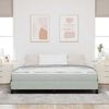 vidaXL Boxspringbett mit Matratze Hellgrau 180 x 200 cm Stoff