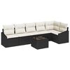 vidaXL Sofa Set 7 stk. Schwarz [Synthetisch]: Poly Rattan