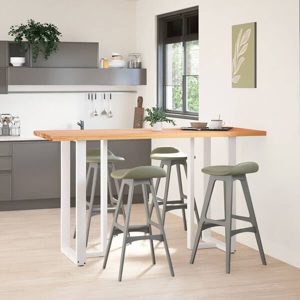 vidaXL Bartisch Hellbraun 200x80x112 cm Massivholz Eiche Rechteckig