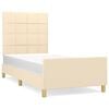 vidaXL Bettgestell ohne Matratze Blau 90x190 cm Stoff