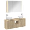 vidaXL Badezimmerschrank-Set 4 stk. Sonoma-Eiche Holzwerkstoff