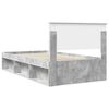 vidaXL Bettrahmen Beton Grau 100 x 200 cm Massives Kiefernholz