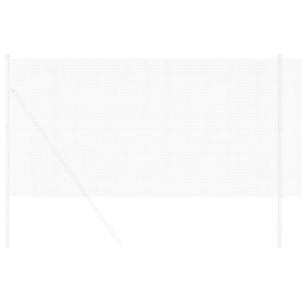 vidaXL Geschwei&szlig;ter Drahtzaun Silber 0,5 x 100 m