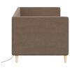 vidaXL Tagesbett mit Matratze USB Taupe Stoff 90x200 cm
