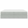 vidaXL Aufbewahrungsbett mit Matratze Hellgrau 180 x 200 cm Samt
