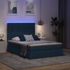 vidaXL Bett mit Stauraum und LED mit LED Blau 140 x 200 cm Polyester