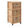 vidaXL Badschrank 41x41x91 cm Massivholz Walnuss