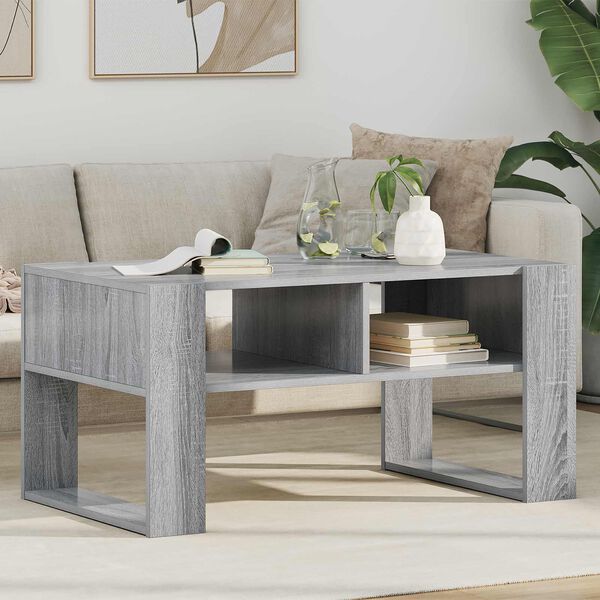 vidaXL Couchtisch Graues Sonoma 92 x 53 x 45 cm Holzwerkstoff