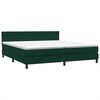 vidaXL Boxspringbett mit Matratze Dunkelgr&uuml;n 180x220 cm Samt