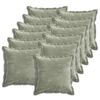 vidaXL Kissenbezug 12 stk. HOUTEN Gr&uuml;n 45 x 45 cm Chenille-Stoff
