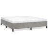 vidaXL Bettgestell ohne Matratze Hellgrau 180x200 cm Samt