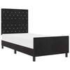 vidaXL Boxspringbett mit Kopfteil Schwarz 100 x 200 cm Samt