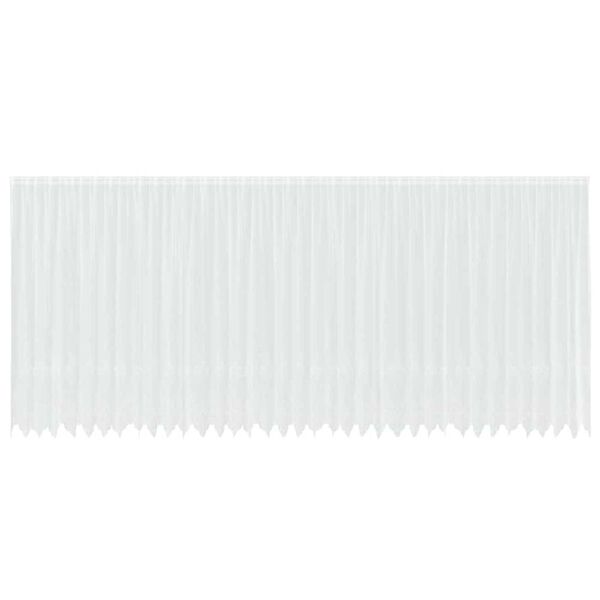 vidaXL Spitzenvorhang mit Vorh&auml;ngen Floral Wei&szlig; 220 x 900 cm Polyester