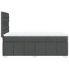 vidaXL Boxspringbett mit Matratze Dunkelgrau 90x200 cm Stoff
