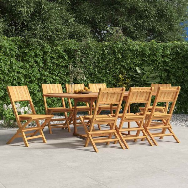vidaXL Gartenstühle 8 Stk. Klappbar 47x61x90 cm Massivholz Teak